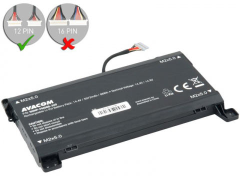 HP Omen 17 TPN-Q195 Li-Pol 14,4V 5972mAh 86Wh - 12 pinový konektor