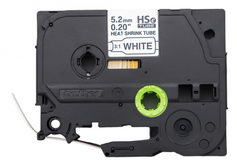 HSE-211E - kazeta s trubičkou - bílá/černá, 5,2 mm (průměr 0,8 - 3,1), 1,5 m