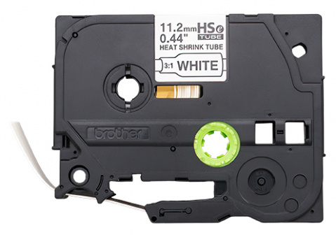 HSE-231E - kazeta s trubičkou - bílá/černá, 11,2 mm (průměr 2,1 - 7,0), 1,5 m