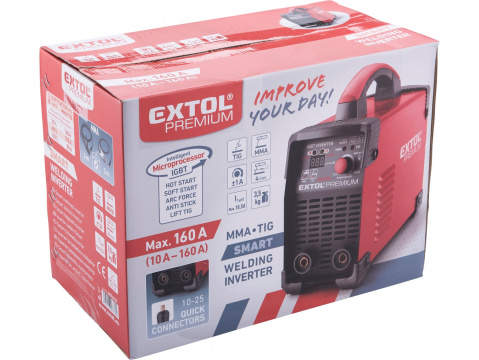 Invertor svařovací 160A MMA/TIG EXTOL PREMIUM 8896025