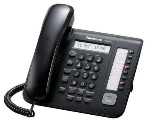 IP terminál standardní KX-NT551X-B REF -repasovaný pro KX-NS500/1000, černý
