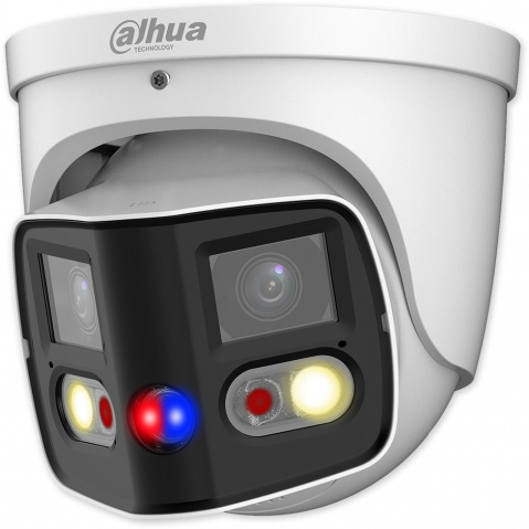 IPC-PDW3849-A180-E2-AS - 2,8 mm - 8Mpix, pano 180°, dual 25m IR, 20m bílé LED, aktivní zastrašení, obousm. audio