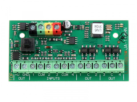 JA-114HN - sběrnicový modul 4 vstupů a 4 výstupů