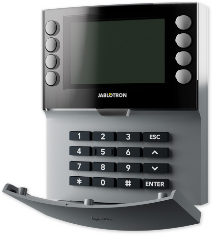 JA-155E-GR* - šedá - bezdr. čtyřsegment. kláv. s LCD a RFID