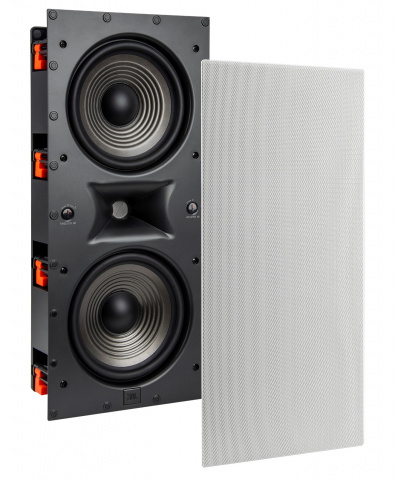 JBL STUDIO 6-66LCR - dvoupásmový vestavný reproduktor, 2 x 6,5"- bílý - obdélník, 50 W RMS