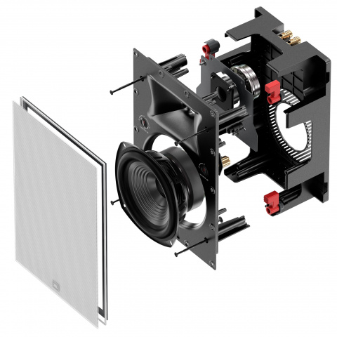JBL STUDIO 6-6IW - dvoupásmový vestavný reproduktor, 6,5"- bílý - obdélník, 50 W RMS