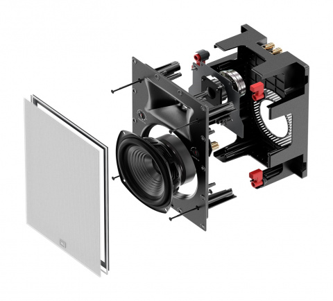 JBL STUDIO 6-8IW - dvoupásmový vestavný reproduktor, 8"- bílý - obdélník, 60 W RMS