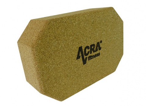 jóga blok Acra korkový 22,2x14,5x7,5cm