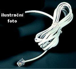 Kabel tel. prodluž. US/US 10 m černý