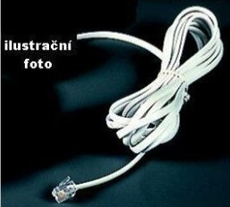 Kabel tel. prodluž. US/US 6 m bílý