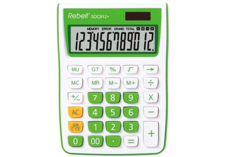 Kalkulačka Rebell SDC-912+, 12 míst, zelená