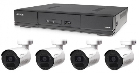 Kamerový set 1x AVTECH DVR DGD1005AV a 4x 5MPX Bullet kamera AVTECH DGC5105TS + 2x napájecí zdroj ZDARMA!