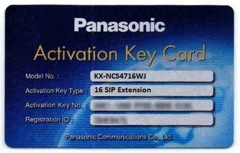 Karta akt. klíčů KX-NCS4716WJ 16 vnitř.kan. SIP pro KX-TDE