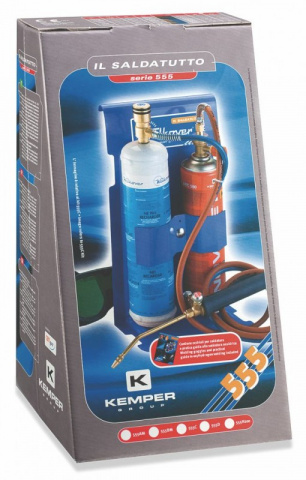 KEMPER 555D Oxykit Přenosný mini autogen, hořák sada Walkover