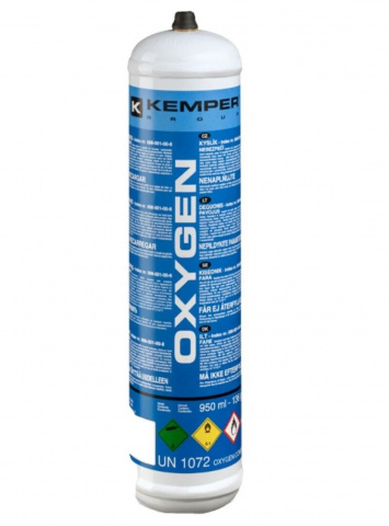 KEMPER Walkover Oxygen kyslíková kartuše 950 ml pro mini autogen Oxykit