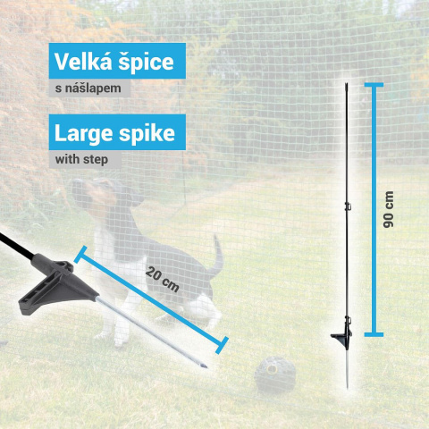 Kempingová sada s mobilní univerzální sítí a brankou, výška 90 cm