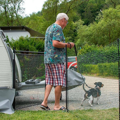 Kempingová sada s mobilní univerzální sítí a brankou, výška 90 cm