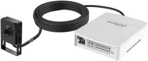 KIT/IPC-HUM8441E-E1-L4-S3 - 2,8 mm - set vnitřní skryté kamery a webserveru, 4Mpix, WizMind detekce, alarm I/O, 8m