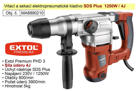 Kladivo vrtací a sekací SDS Plus Extol Premium 8890210