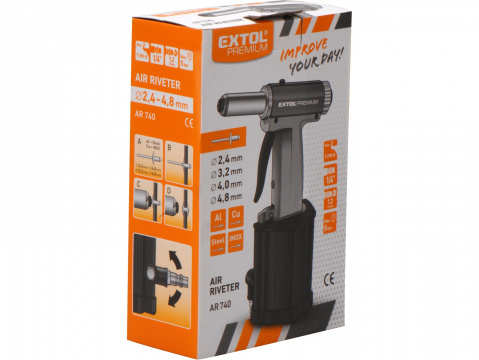 Kleště nýtovací Extol Premium vzduchové tah  745kg ( 8865070 )