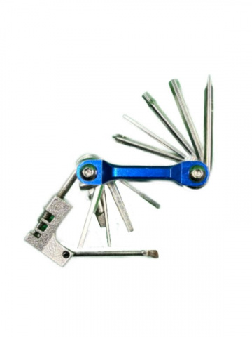 klíče multi HAVEN - zavírací modrá s nýtovačem