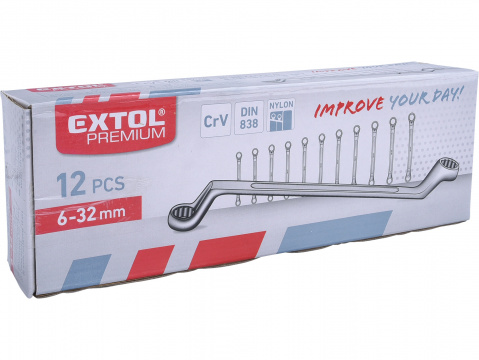 Klíče očkové sada 12 kusů 6-32mm CrV
