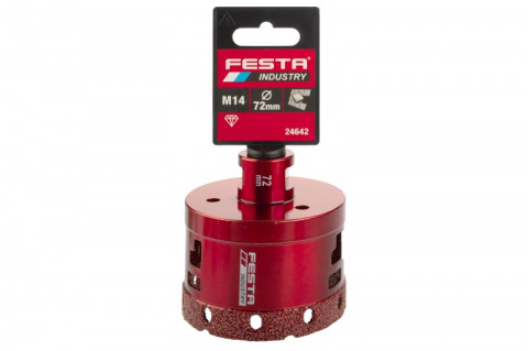 Korunka vykružovací diamantová 72mm M14 FESTA INDUSTRY