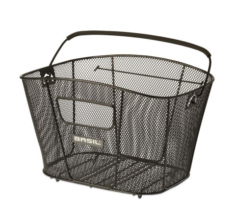koš BASIL Bold L nosičový drátěný černý
