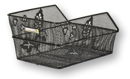 koš BASIL Cento Flower S zadní drátěný černý