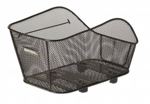 koš BASIL Icon M zadní drátěný černý + držák