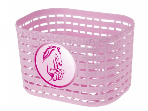 koš dětský barevný růžový Koník + pásky