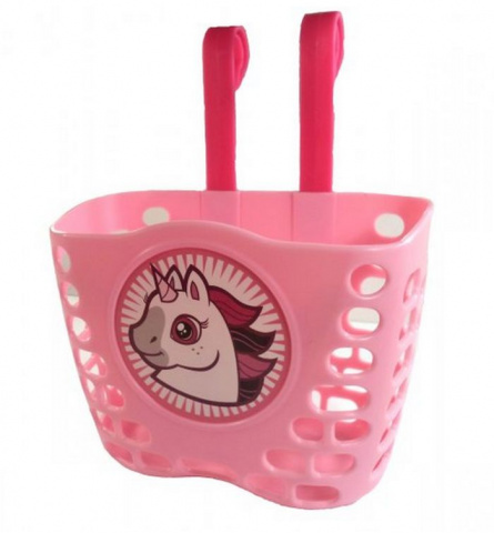 koš dětský barevný růžový Koník + pásky