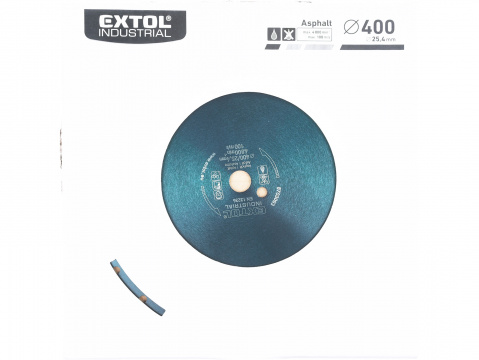 Kotouč diamantový  Extol Industrial na asfalt 400mm segmentový pro řezací stroje