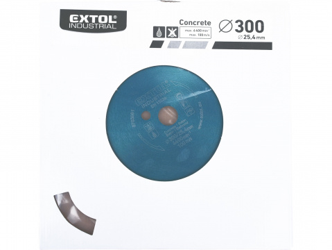 Kotouč diamantový  Extol Industrial na beton 300mm segmentový pro řezací stroje