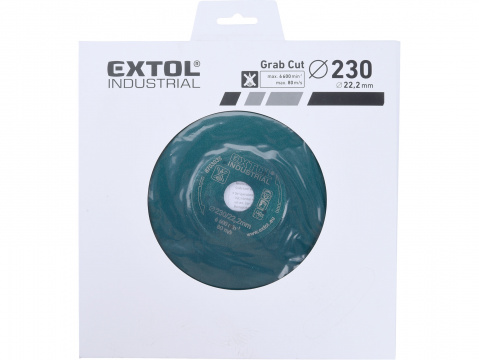 kotouč diamantový řezný segmentový Grab Cut, 230x22,2mm, suché řezání, EXTOL INDUSTRIAL