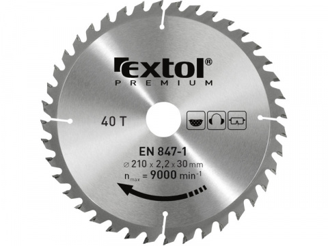 kotouč pilový s SK plátky, 350x2,5x30mm, 84T, šířka SK plátků 3,5mm, SK, EXTOL PREMIUM