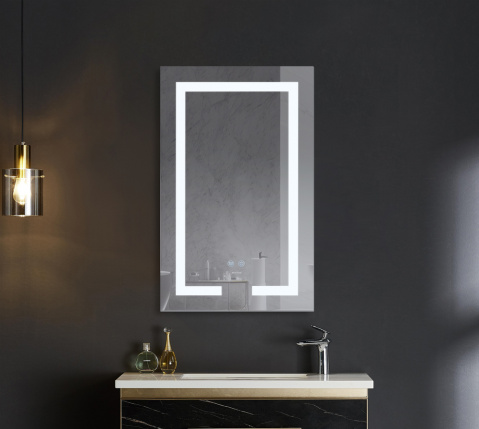 Koupelnové zrcadlo s LED osvětlením, protizamlžovací funkcí a regulací jasu, MR07-50×80 Hard | MR07-50×80 Hard