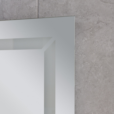 Koupelnové zrcadlo s LED osvětlením, protizamlžovací funkcí a regulací jasu, MR01-80×60 Light | MR01-80×60 Light