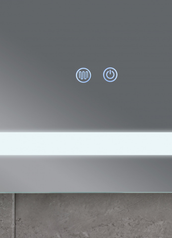 Koupelnové zrcadlo s LED osvětlením, protizamlžovací funkcí a regulací jasu, MR13-80×60-REVERSE Styl | MR13-80×60-REVERSE Style