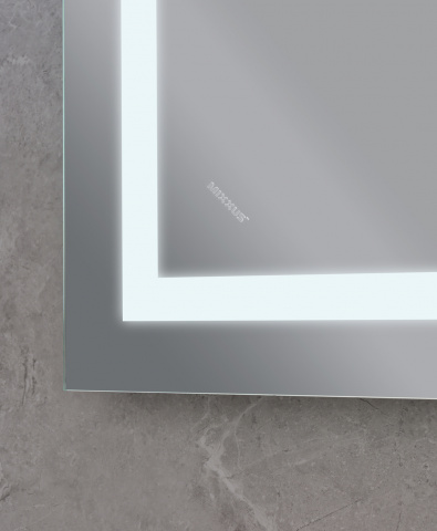 Koupelnové zrcadlo s LED osvětlením, protizamlžovací funkcí a regulací jasu, WARM MR12-80х60-REVERSE | MR12-80×60-REVERSE Warm