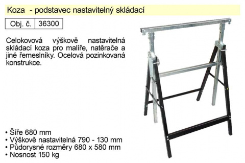 Koza Festa 36300 - podstavec nastavitelný skládací