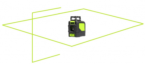 Křížový laser 360° zelený paprsek, samonivelační STREND PRO INDUSTRIAL 901CG + STATIV