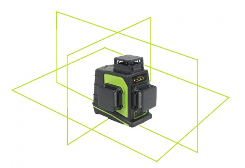 Křížový laser 3D 360° zelený paprsek, samonivelační STREND PRO INDUSTRIAL GF360G 30m/50m