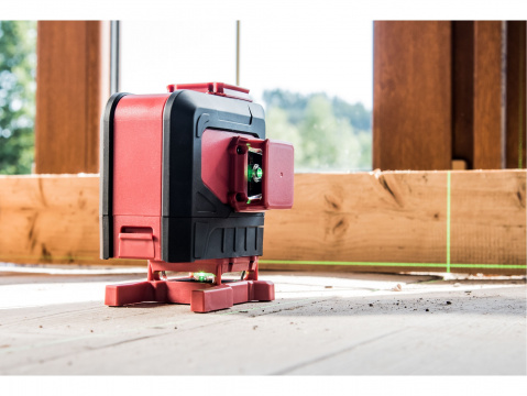 Křížový laser 3D 360° zelený paprsek, samonivelační FORTUM 4780216