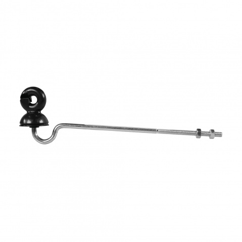 Kruhový izolátor zvon se zahnutou podpěrou, délka 22 cm, závit M6 - 10 ks
