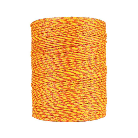 Lanko pro elektrický ohradník, průměr 2 mm, žluto-oranž, 500 m