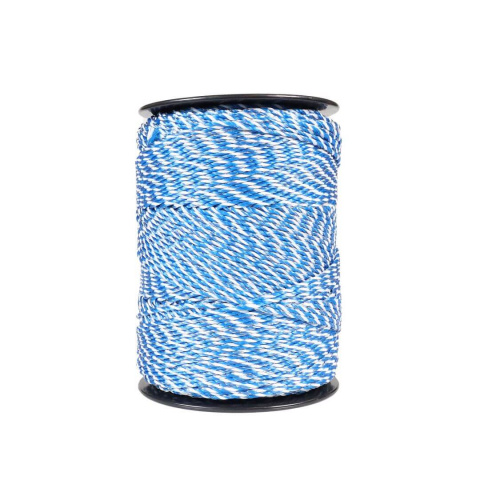 Lanko pro elektrický ohradník, průměr 3 mm, bílo-modré, 0,2 Ω/m