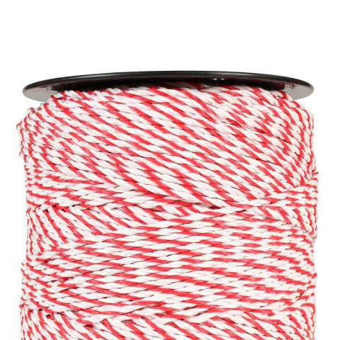 Lano pro elektrický ohradník, průměr 4 mm, bílo-červené, délka 400 m
