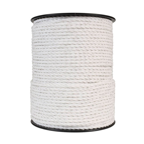Lano pro elektrický ohradník, průměr 6 mm, bílé, délka 200 m