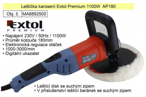 Leštička karoserií Extol Premium 1100W  AP180